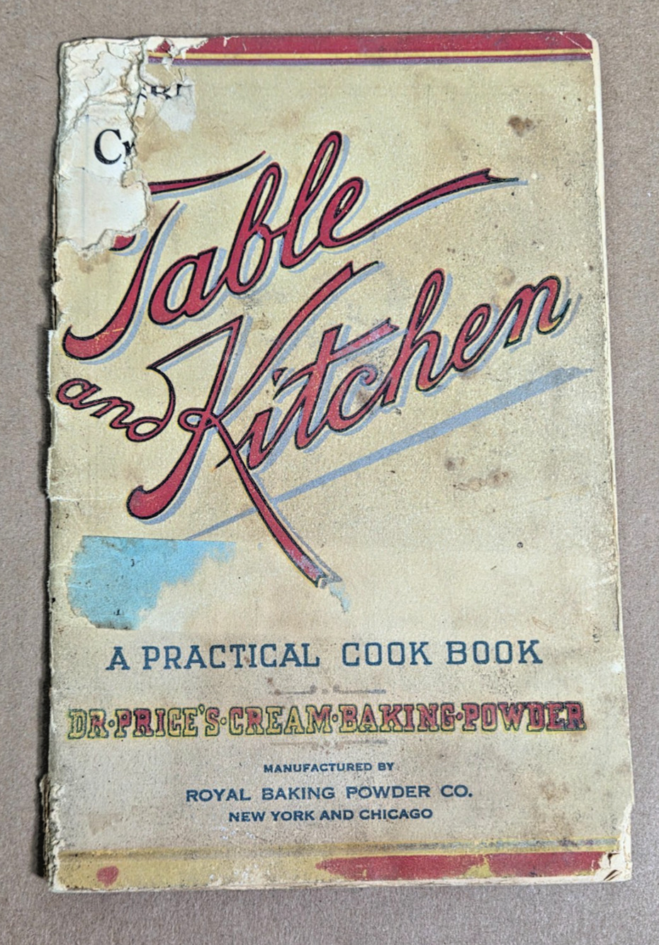 Rare 1916 Dr. Price's Cream Baking Powder Antique Recipe Book - Table & Kitchen